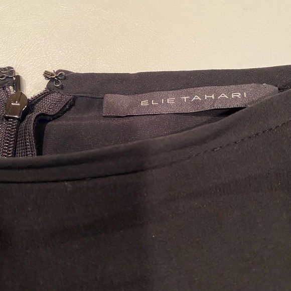 ELIE TAHARI BLACK 100% SILK CHIFFON SKIRT - Picture 3 of 5